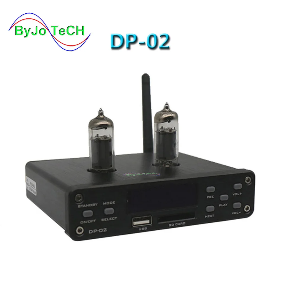 

ByJoTeCH DP-02 Bluetooth 4.0 HiFi 6k4 Tube Amplifier Portable preamplifier Headphone Amplifier audio board U disk SD card input