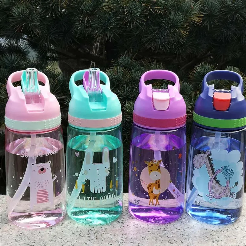 

4 Colors 450ml Outdoor Kids Sport Bottle Sport Healthy Life Hiking Climbing Bottle for Water My Children Water Juice Bottle