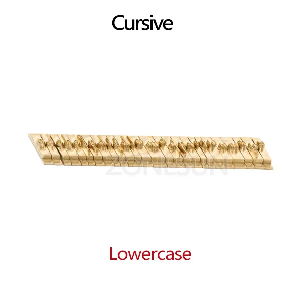 LOWER CURSIVE ZONESUN, логотип, алфавит, подарок, латунный пресс, буквенный штамп, инструмент для брендинга, железная индивидуальность, кожа, дерево, тиснение горячей фольгой - Цвет: LOWER CURSIVE