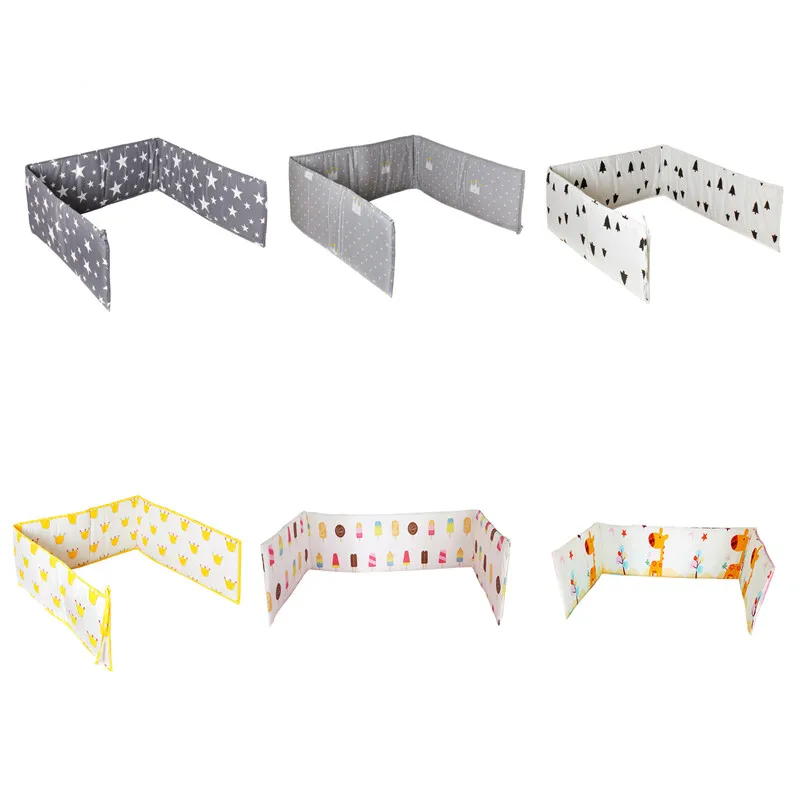 1PCS Baby Crib Cotton Bumpers In the Crib For Newborn Cotton Linen Cot Bumper Baby Bed Protector Grey Stars Print Kids Bedding 1PCS Baby Crib Cotton Bumpers In the Crib For Newborn Cotton Linen Cot Bumper Baby Bed Protector Grey Stars Print Kids Bedding
