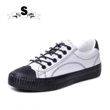 Женская обувь для скейтбординга; кожаная замшевая дышащая Спортивная обувь со шнуровкой; женские кроссовки; Белая обувь на толстой подошве; twm0145