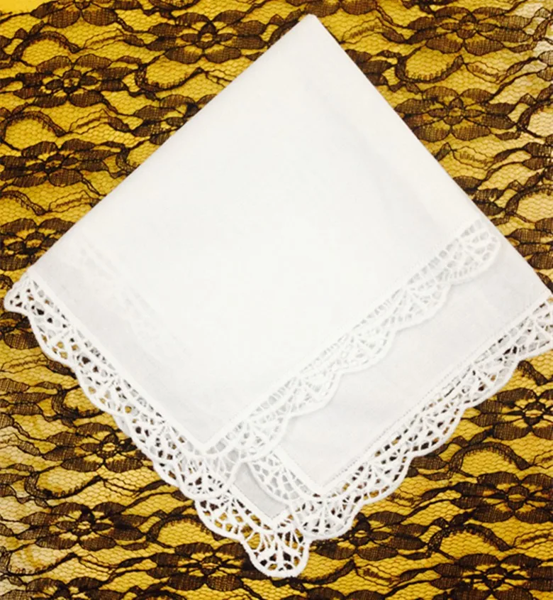 English garden lace design Women Handkerchiefs 12PCS/Lot 12x12"Perfect Wedding Handkerchiefs