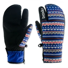 Брендовые новые зимние перчатки для сноуборда для женщин лыжные перчатки ветрозащитные водонепроницаемые нескользящие перчатки для катания на лыжах хлопковые теплые варежки