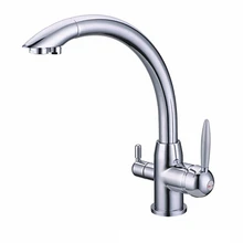 Кран с двойной ручкой, Керамика Torneira смесители Cozinha Grifos Cocina лучшие продажи 3 In1 Кухня кран трехходовой для фильтр для воды