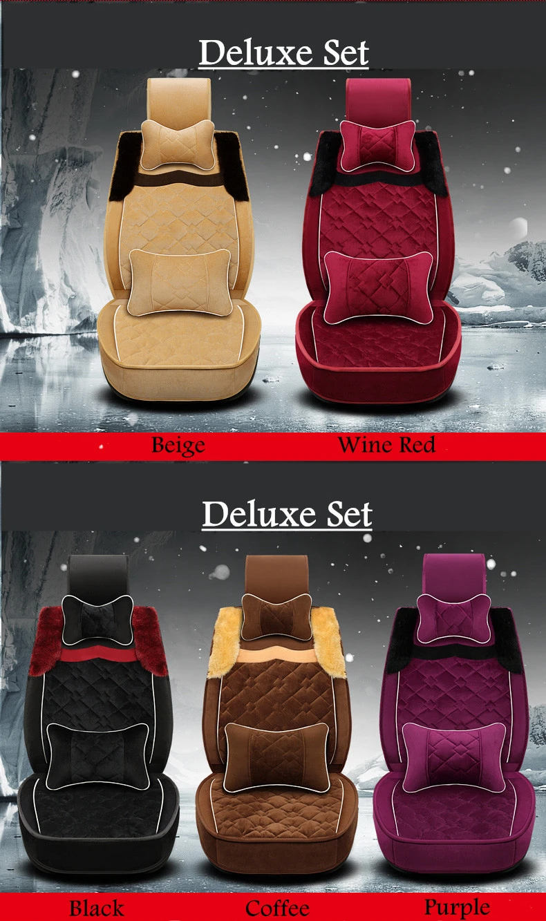 winter warm plush flocking seat cover 43