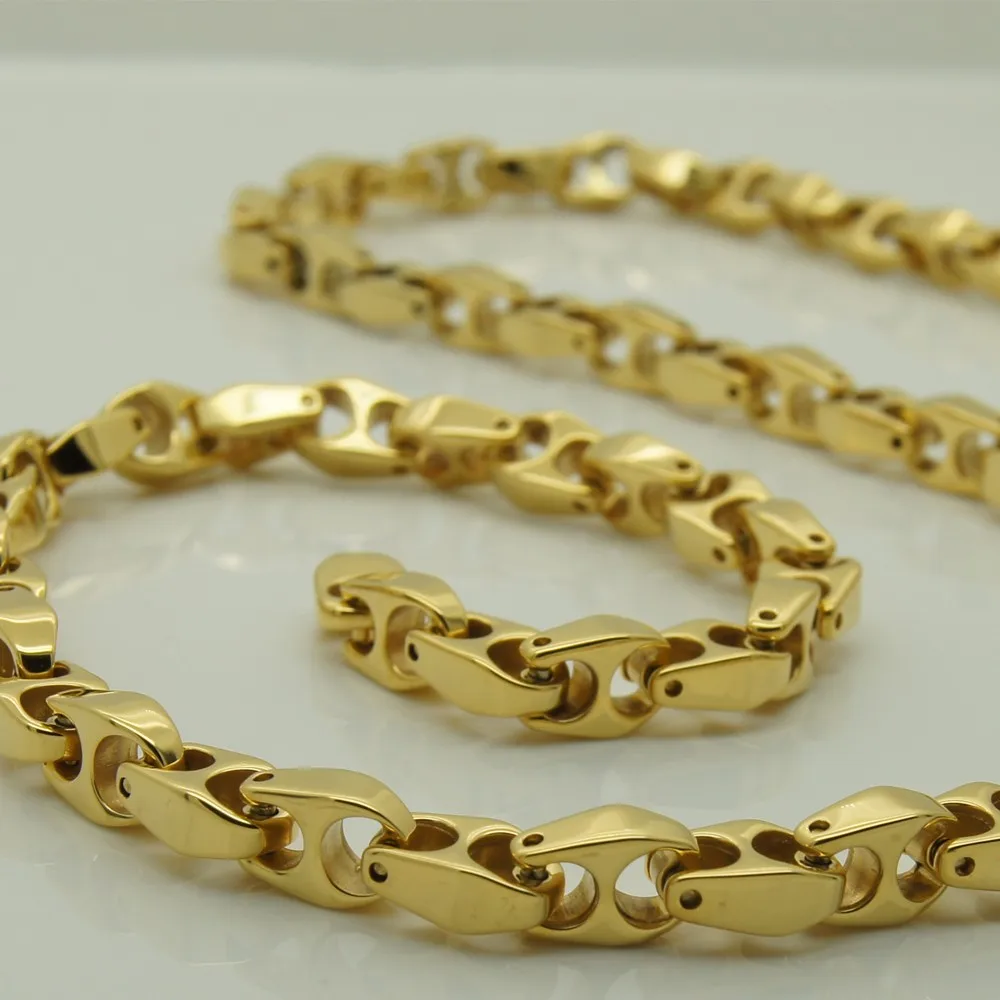 Варьируется Длина 14 ''-40'' 6 мм ширина уникальное золотое покрытие классический дизайн велосипедная цепь женские высокотехнологичные вольфрамовые ожерелья и подвески