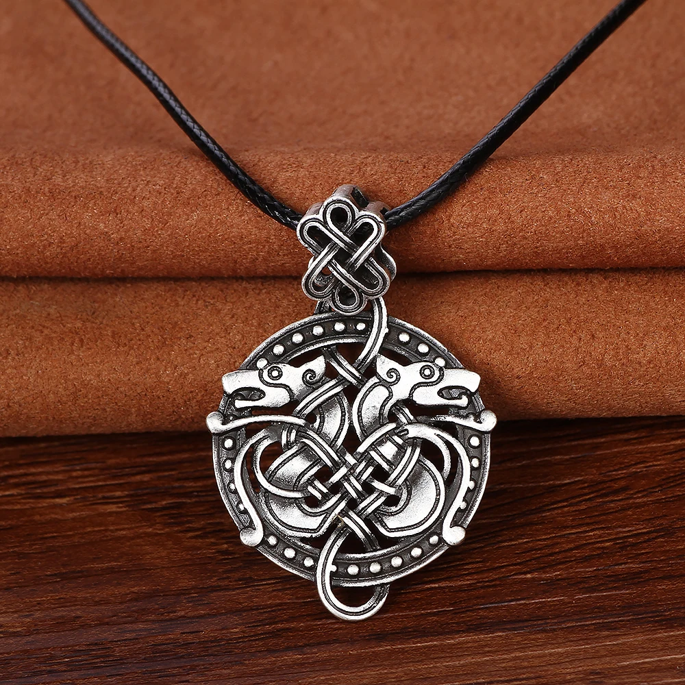 1 шт. Odin Sleipnir ожерелье с кулоном викинга Дракон Valknut Чокеры мужские ювелирные