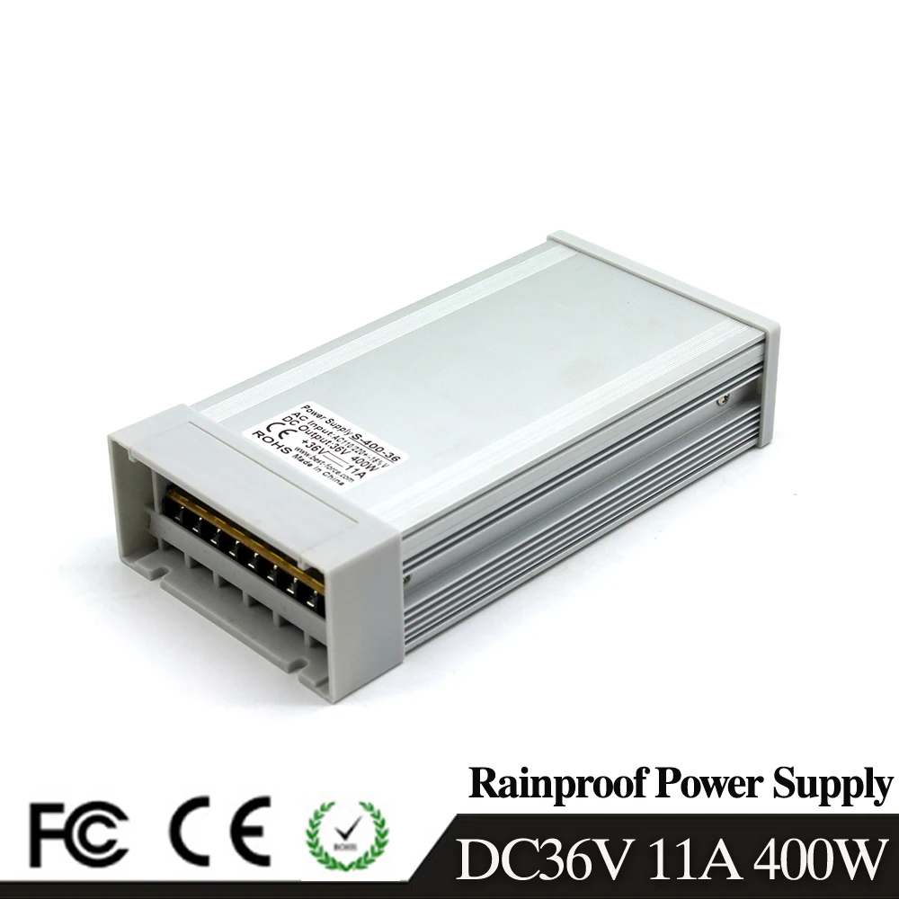 Одиночный выход непромокаемый DC импульсный источник питания 36 В 11A 400 Вт Драйвер AC