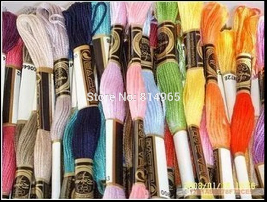 Total 300 Pieces Embroidery Cross Stitch Thread Floss Yarn Similar DMC
