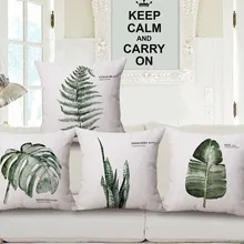 

Watercolor Tropical Green Banana Leaf Plant Print Car Decorative Throw Pillowcase Pillow Cases Cushion Covers Sofa Home Decor