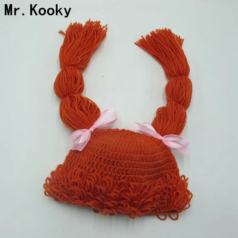 Шапки с париком Mr.Kooky милые головные уборы в стиле капусты вязаные крючком зимние
