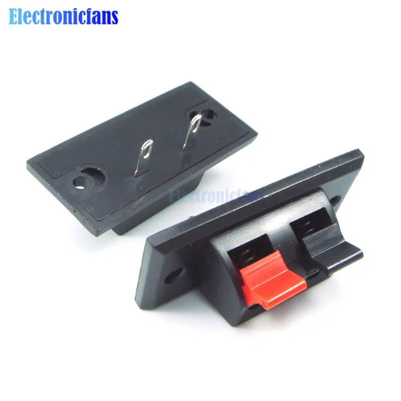 

5PCS 2 Way Spring Push Release Connector Speaker Terminal Strip Block