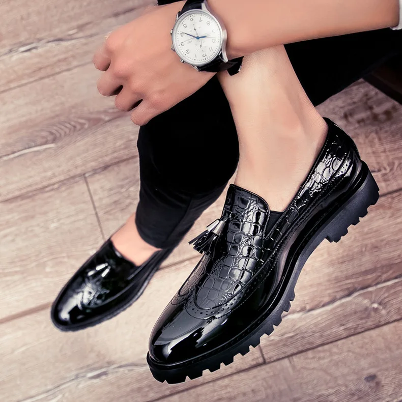 Мужская повседневная обувь; дышащие кожаные лоферы; офисная обувь для мужчин; мокасины для вождения; удобная модная обувь без застежки; jkm9