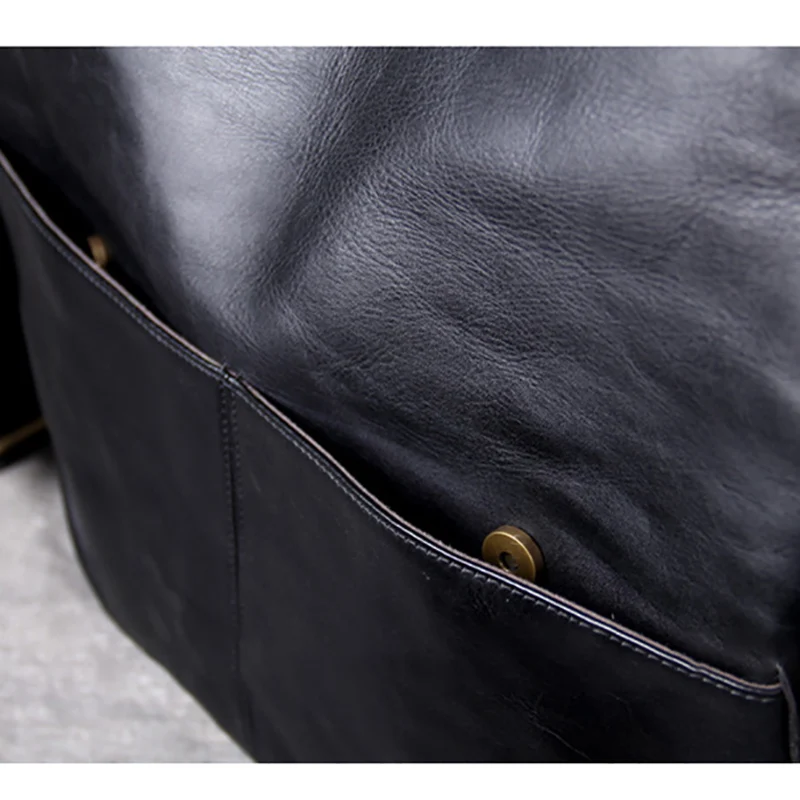 AETOO Personality Head cowhide single shoulder crossbody bag male new casual leather computer charter car bag