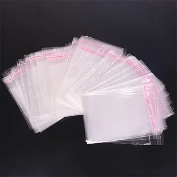 

100pcs Clear Self Adhesive Seal Plastic Packaging Earring Gift Bags Resealable OPP Poly Rings Bags Newest Design Arrived Plastic
