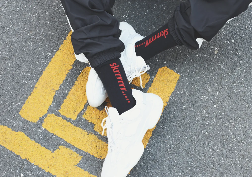 Бренд Tide ulzzang Harajuku skrrrrr... носки в стиле хип хоп хлопковые мужские и женские для