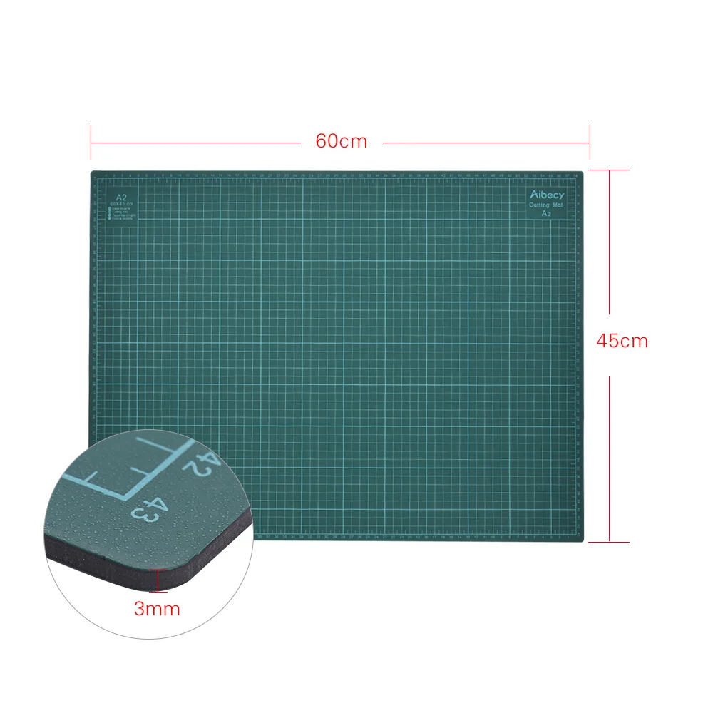 Aibecy A2 коврик для резки многоцелевой самовосhealing вающийся бумажный триммер двухсторонний 5 слойный бумажный коврик для резки Прочный ПВХ 60*45 см
