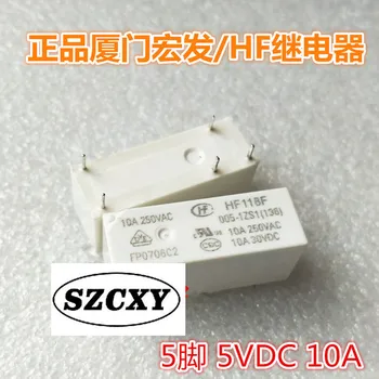 

100% New and original HF118F 005-1ZS1 5VDC 5V 10A 5 feet jqx-118f
