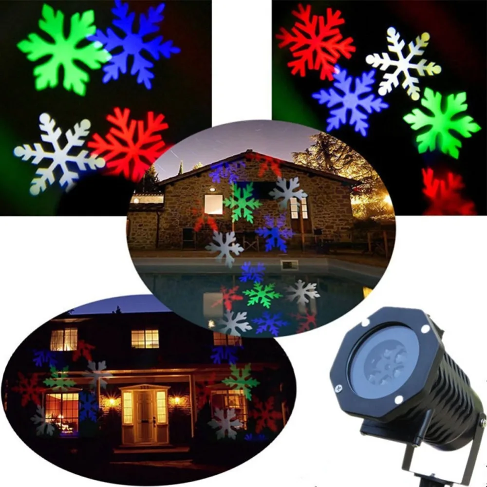 10 Pattern Lens Replaceable LED Rotating Laser Projector Lamp Outdoor Garden Christmas Landscape Projection Night Light | Освещение