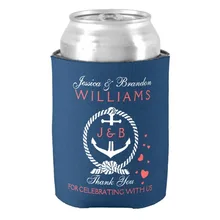 Белый и темно-синий морской якорь может охладитель юбилей подарок для пары сувениры Напитки изолятор Свадебные Поставки пивные Держатели