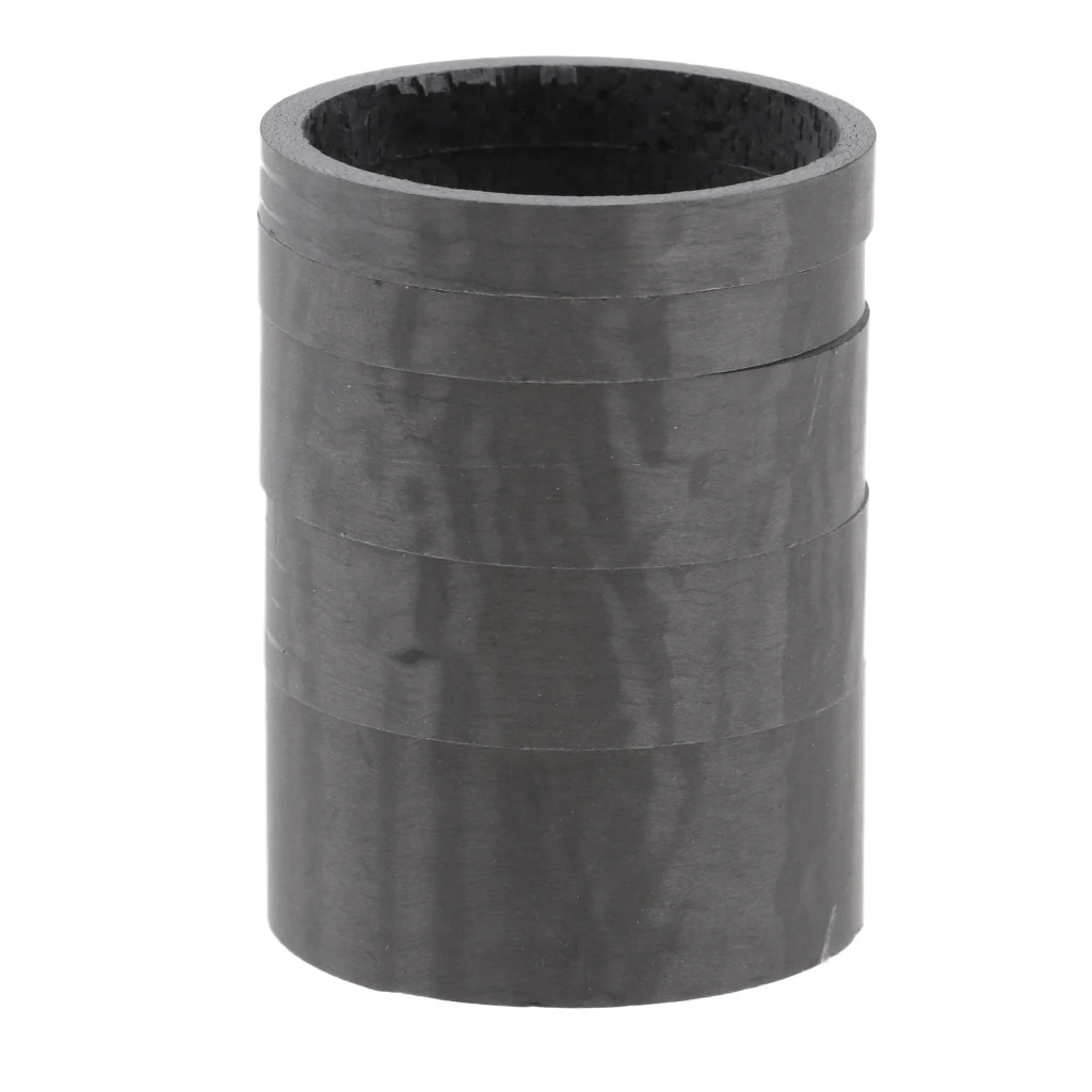 5Pcs/Set Bicycle 1-1/8inch Carbon Fiber Bike MTB Headset Stem 5/10/15/mm Washer Spacer Set Kit Accessories