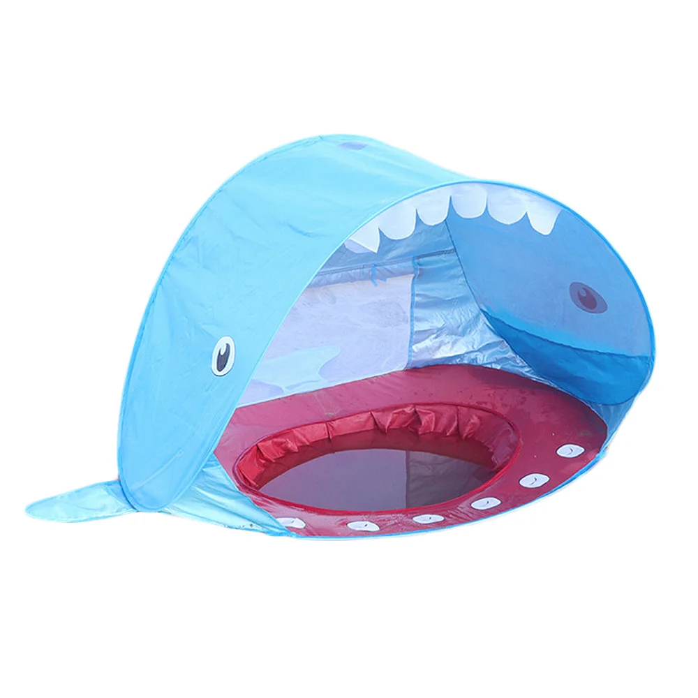 

Child Swimming Pool Play House Tent Toys For Baby Kids Shark Shape Children's Tent Shade Pool UV Protection Sun Shelter Tent