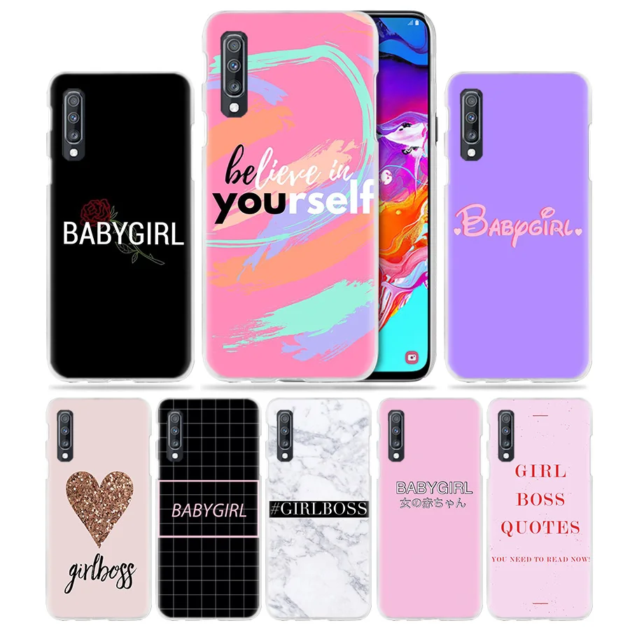 

BABY GIRL BOSS Case for Samsung Galaxy A50 A70 A20e A60 A40 A30 A20 A10 A8 A6 Plus A9 A7 2018 Hard PC Fundas Capa Phone Cover