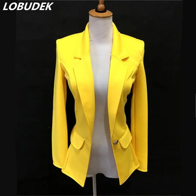 

High grade female slim jacket coat fashion cool outerwear for singer dancer show prom nightclub stage costumes DJ DS performance