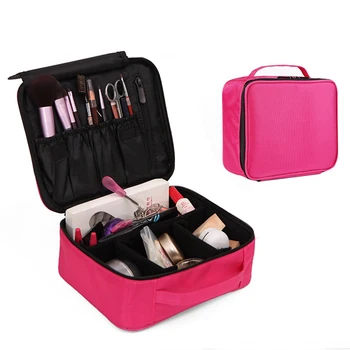 

DINIWELL Waterproof Oxford Storage Cosmetic Bag Travel Organizer Portable Double Wash Bag Makeup Brushes Organiser For Women Man