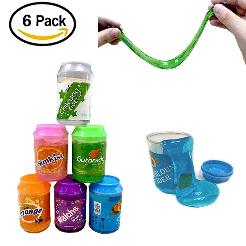6 Colors Crystal Soda Slime Putty Cute cans of clay colors mud DIY transparent jelly Soft Magic Clay blowing bubbles Slime Toy 6 Colors Crystal Soda Slime Putty Cute cans of clay colors mud DIY transparent jelly Soft Magic Clay blowing bubbles Slime Toy