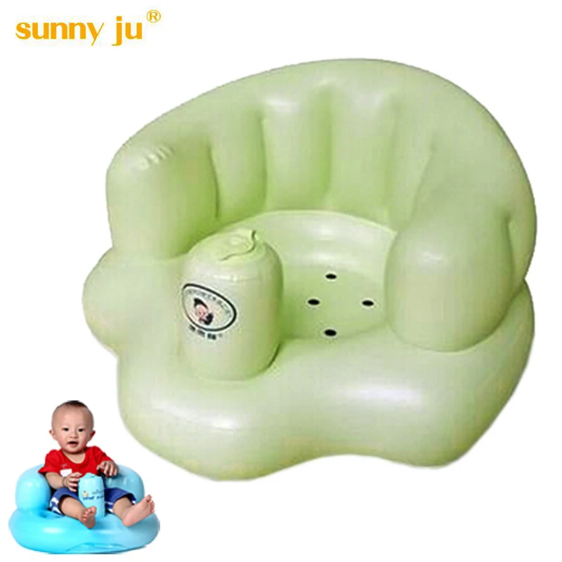 Image Bath seat Dining Chair Baby Inflatable Sofa pushchair baby chair portable Baby seat chair Play Game Mat sofa Kids Learn stool