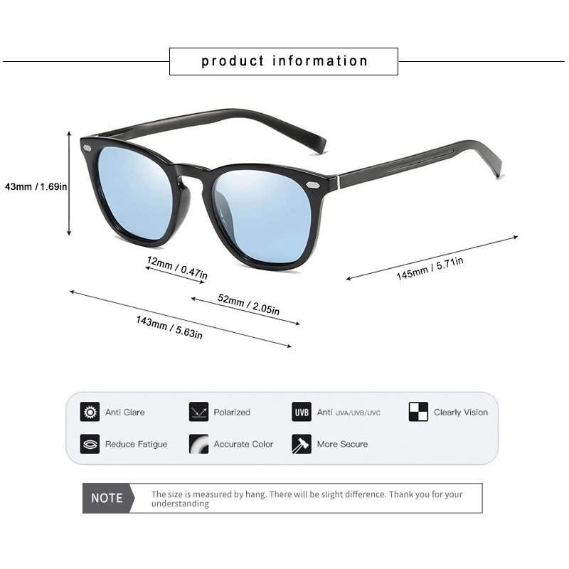 Blanche Michelle TR90 Chameleon Sunglasses Men Polarized UV400 Photochromic Sun Glasses Women Driving gafas de sol With Box