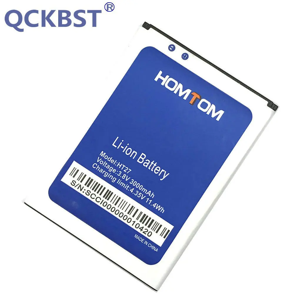 Аккумулятор QCKBST 3000 мАч HT27 для мобильного телефона Homtom Pro батарея в наличии + код
