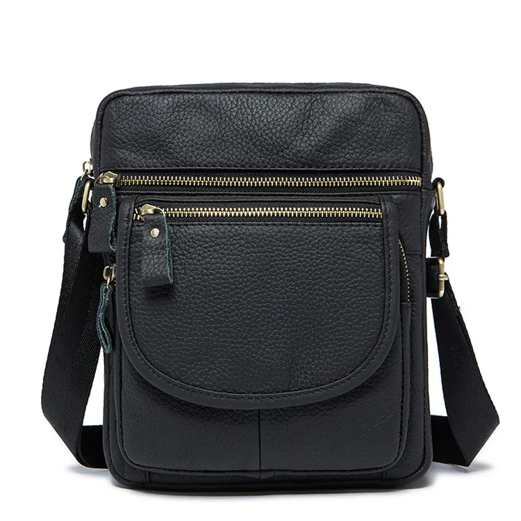 

Hengsheng Hot sale vintage genuine leather men shoulder bags with fashion business men messengers bags of single shoulder bags