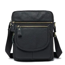 Hengsheng Hot sale vintage genuine leather men shoulder bags with fashion business men messengers bags of