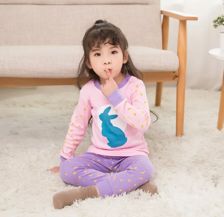 Брендовые Детские пижамные комплекты, ночная рубашка с рисунком животных, Детские хлопковые пижамы для девочек и мальчиков, милые мягкие комплекты одежды для сна