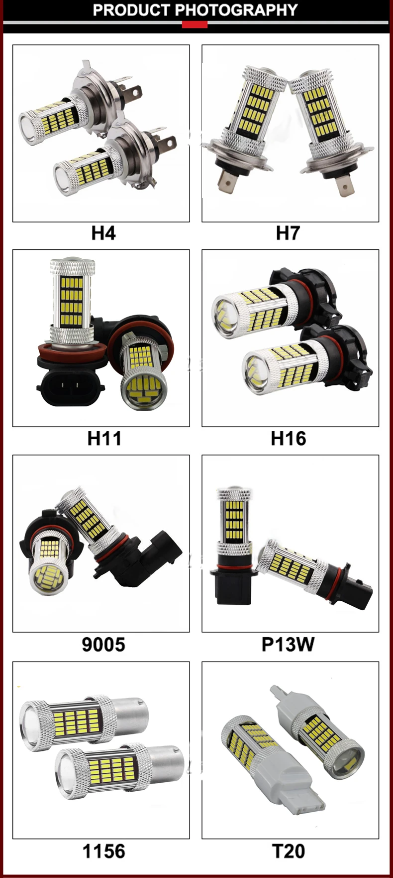 H4 H7 H11 9005 H16 T20 1156 4014 92smd1__