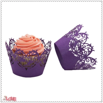 

100PCS Multicolor Little Vine Paper Cupcake Lace Wrappers Hollow Cake Cup Wraps Wedding Birthday Tea Party Baking Tools 7ZC17