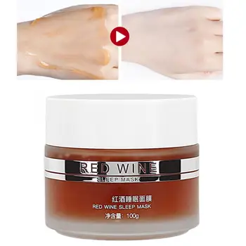 

Red Wine Essence Facial Mask Whitening Cream Moisturizing Night Cream Anti Aging Brighten Face Sleeping mask
