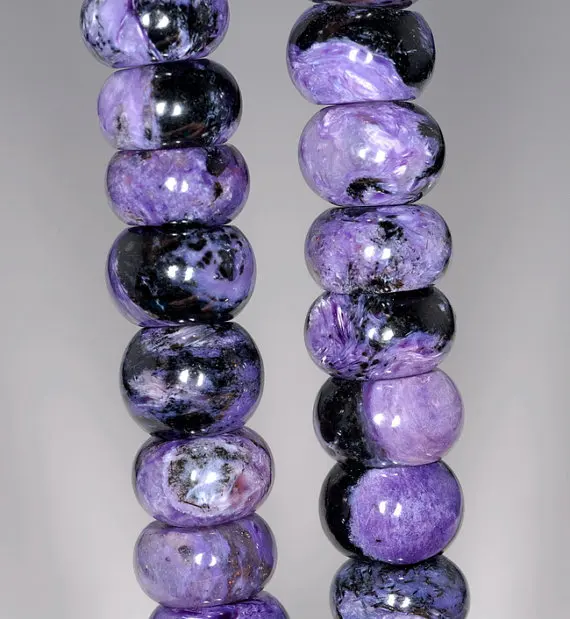 12x8 мм бусины класса А из драгоценных камней Charoite фиолетовые круглые кусочки 12x6