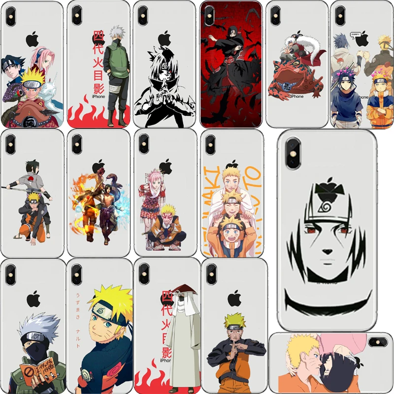 Мягкий силиконовый чехол Moda Anime удзумаки Наруто Саске Какаси для iPhone 12 11 Pro X XR XS Max 8