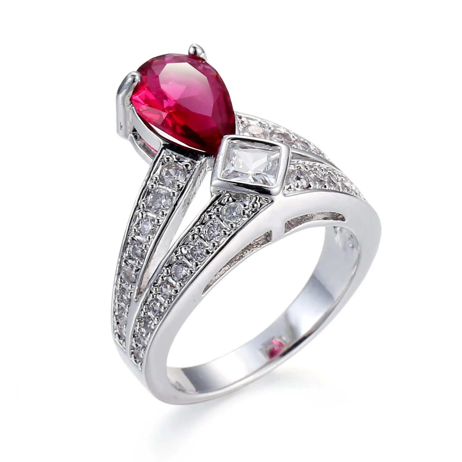 Fashion Jewelry Womens Bridal Wedding Ring Size 7 8 9 Princess Jewellry