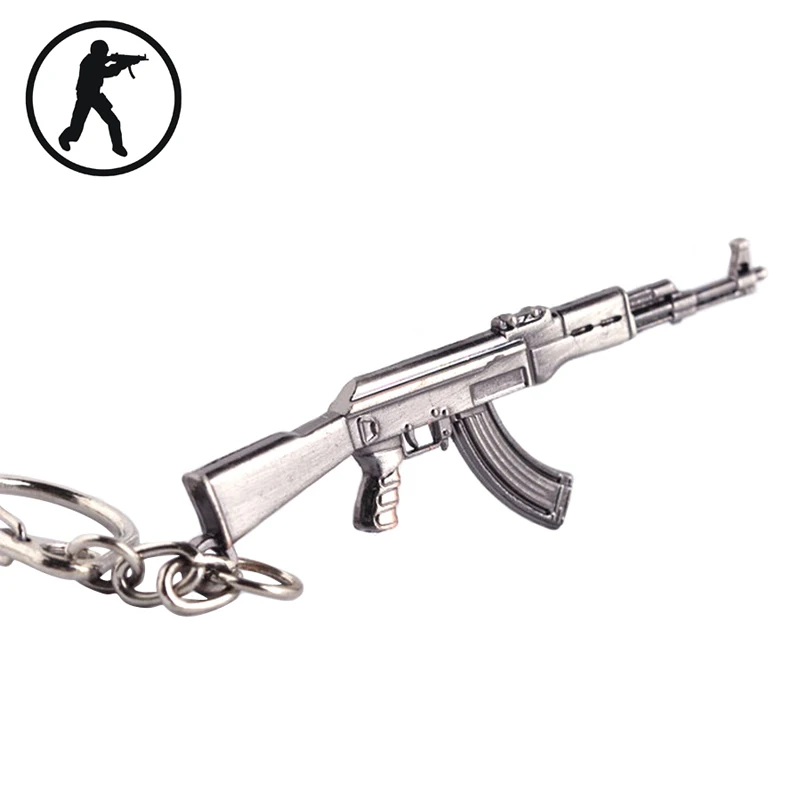 

2015 Novelty Items Adventure Time AK47 Guns Men Keychain Punk Keychain Key ring Jewelry London Souvenirs Accessory Gift For Men