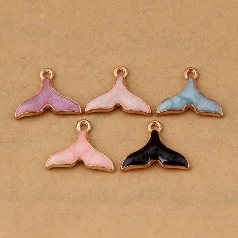 

100pcs 13*18mm cute whale tail jewelry accessories diy earrings pendant