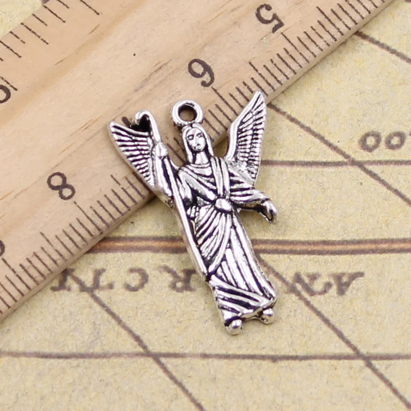 

8pcs/lot Charms angel Raffaele God has healed 17x26mm Tibetan Silver Pendants Antique Jewelry Making DIY Handmade Craft