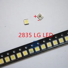 500 шт./лот 3528 2835 3 в SMD светодиодные Бусины 1 Вт LG 100LM холодный белый