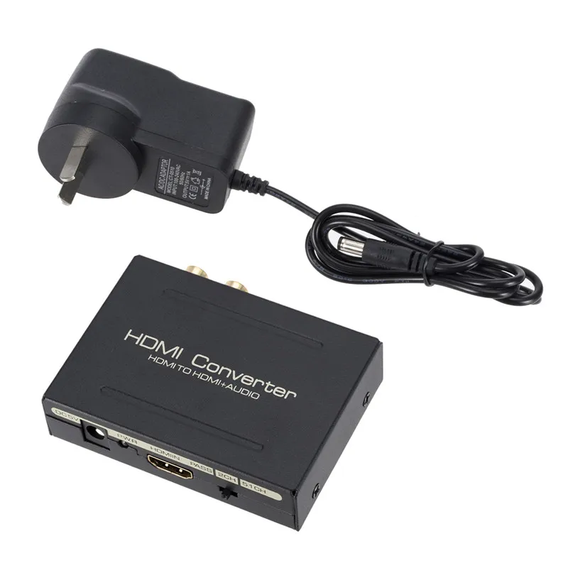 HD 1080P HDMI в HDMI Оптический SPDIF RCA L/R экстрактор конвертер аудио сплиттер Hdmi конвертер адаптер для PS3 компьютера HDTV - Цвет: AU Power