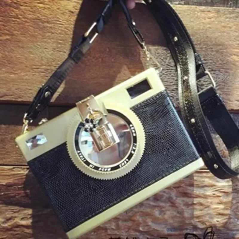 

2016 Promotion New Arrival Flap Pocket Single Hasp Camera Bag Satchel Block Europe Shoulder Style Dinner Small Clutch Female