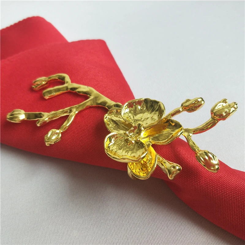 

12pcs/lot Exquisite high-end hotel restaurant dedicated napkin ring mouth cloth napkin ring alloy flower Design Napkin Rings