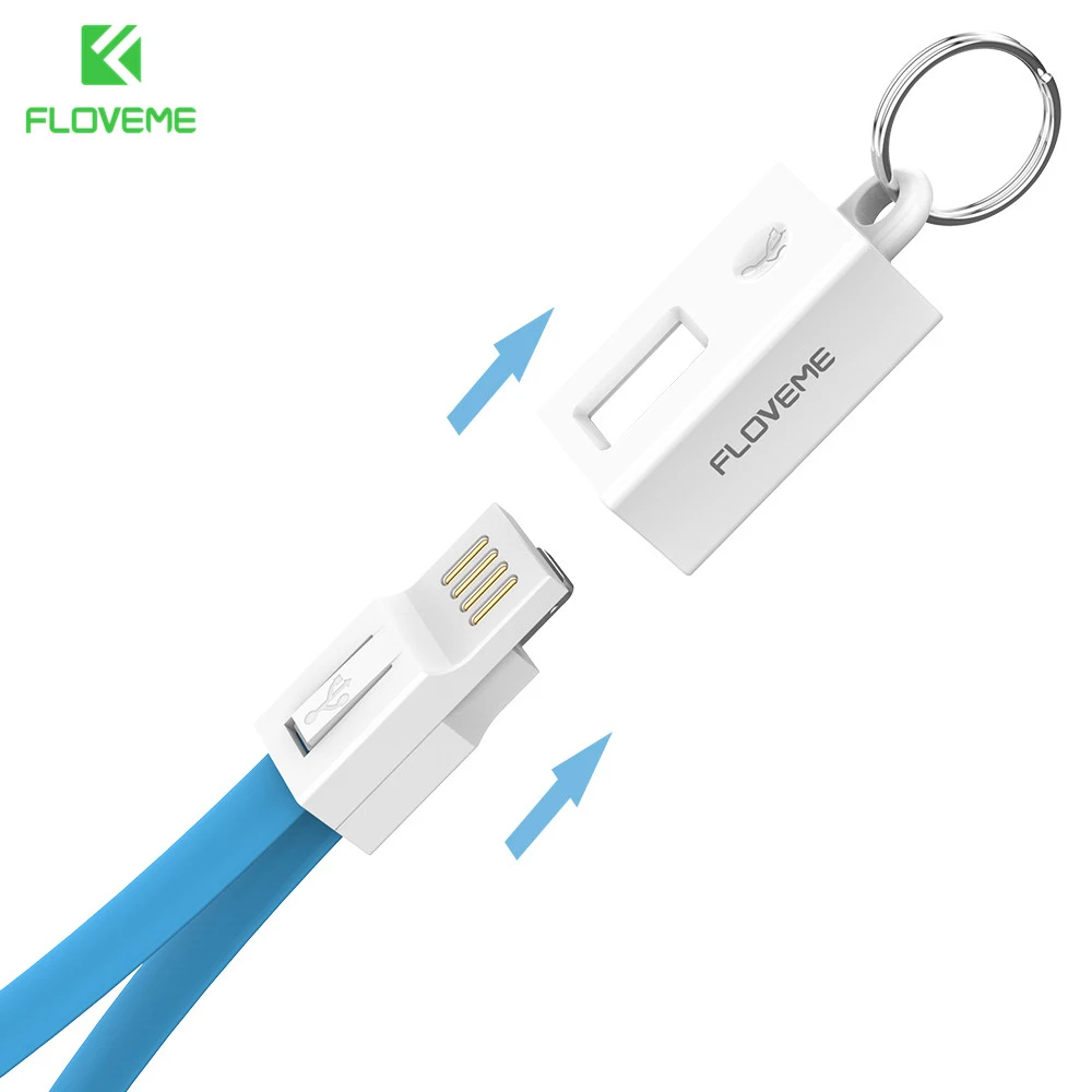 

FLOVEME Portable Key Design Mini Micro USB Cable for Samsung Galaxy S7 Xiaomi Redmi 4x Phone Charger Cables Micro USB Data Cable